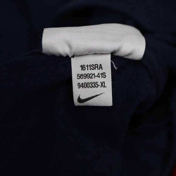 Nike NE Patriots Shirt Mens XL Blue Athletic Cut Cotton NFL Long Sleeve Pullover - Picture 9 of 13